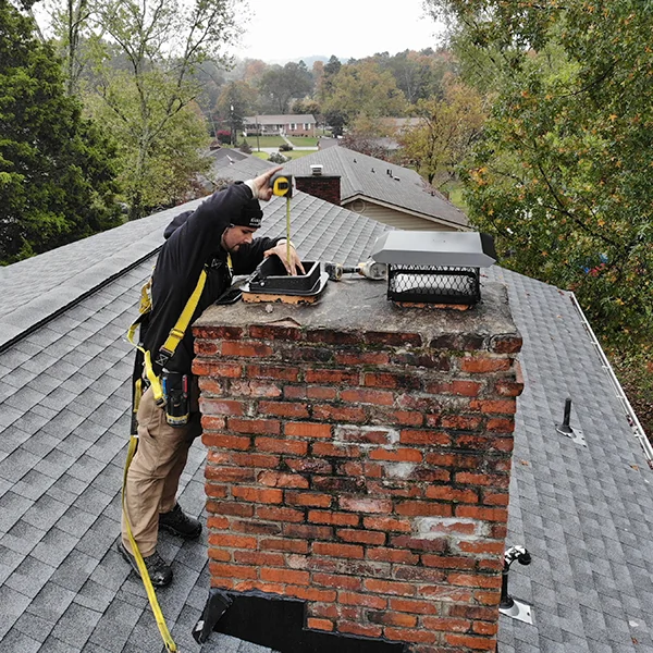 Spalling brick damage needing masonry chimney repairs