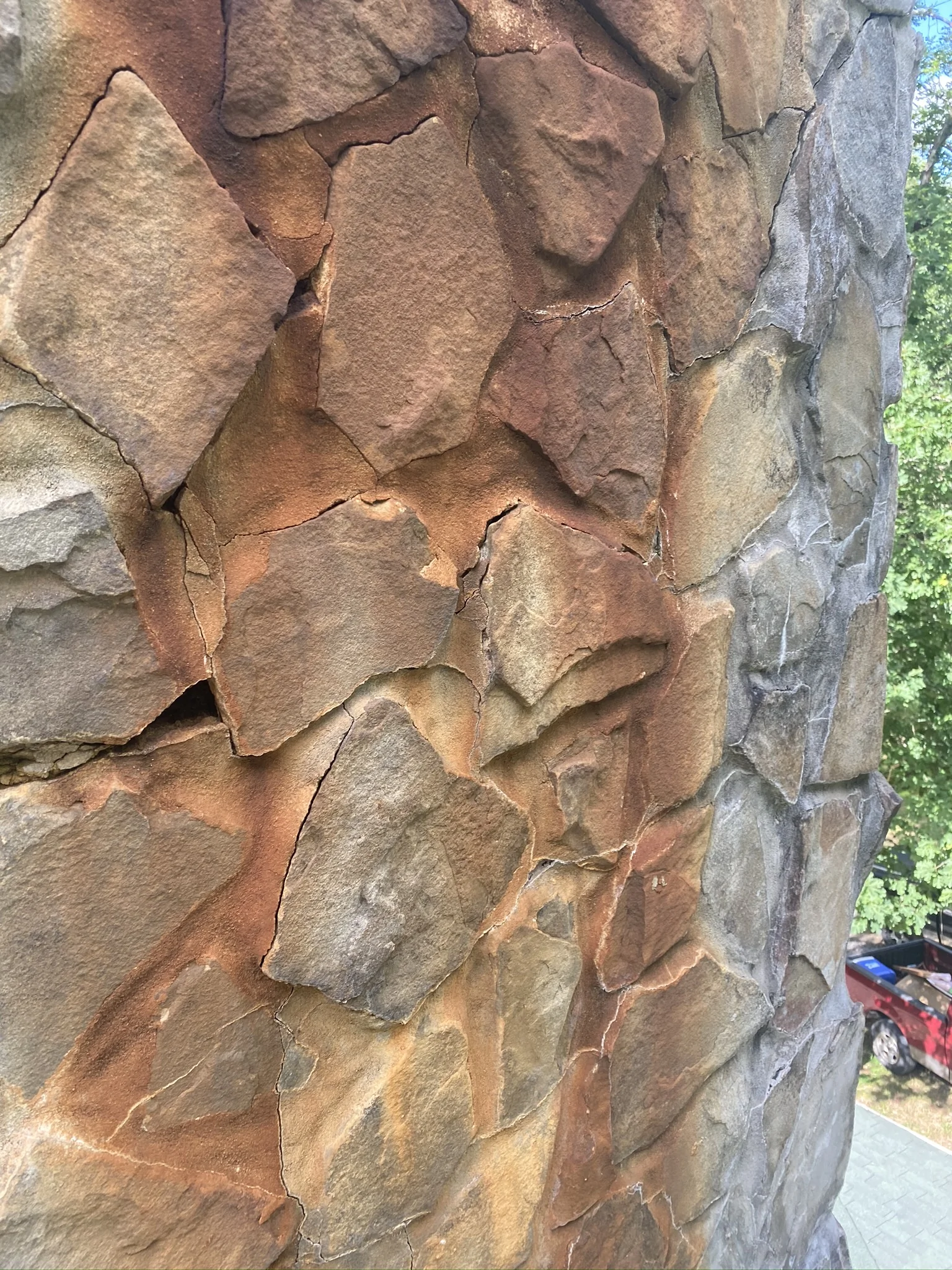 Chimney rebuilding in progress