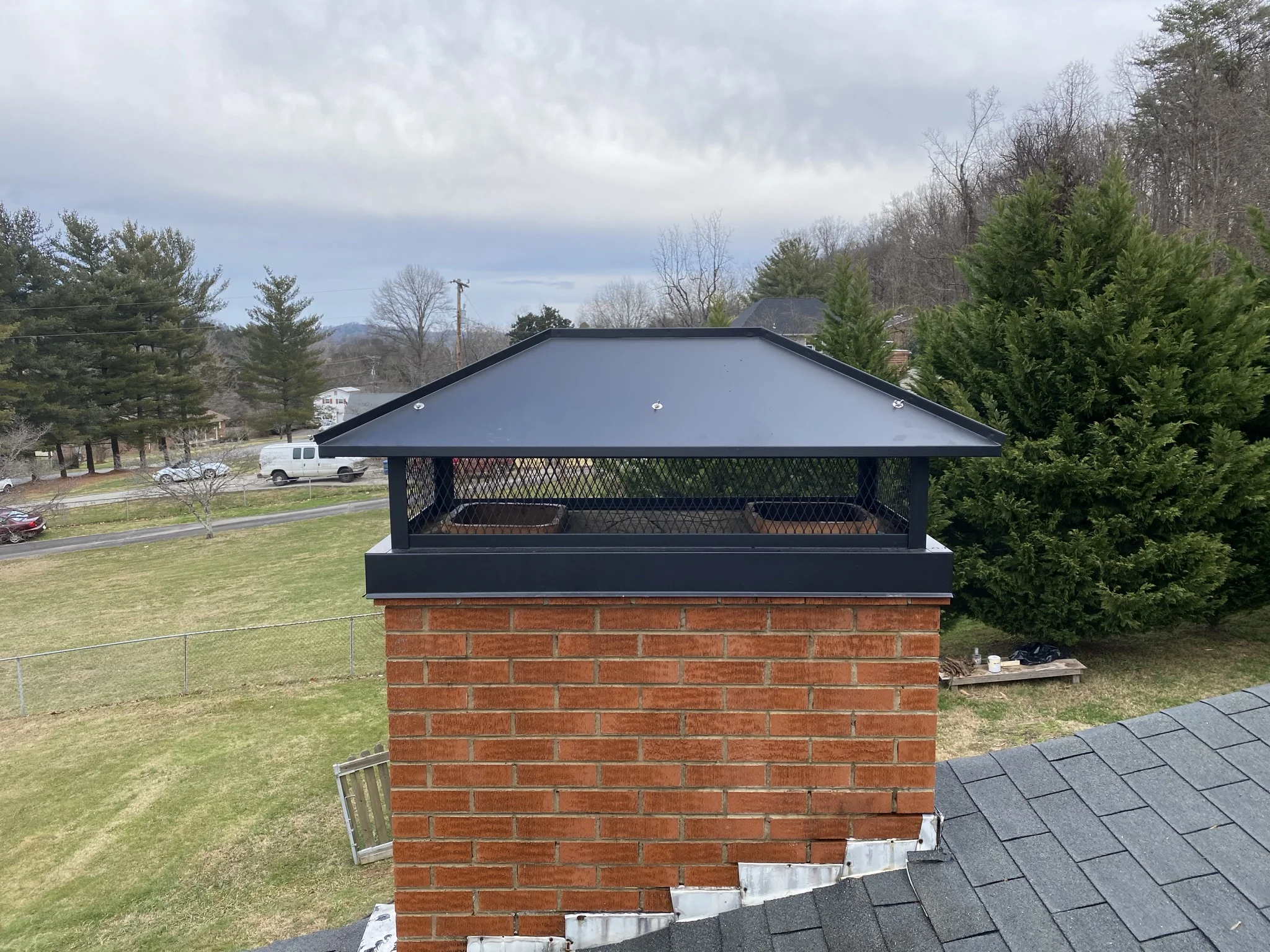 Chase covers to prevent chimney leaks and rust