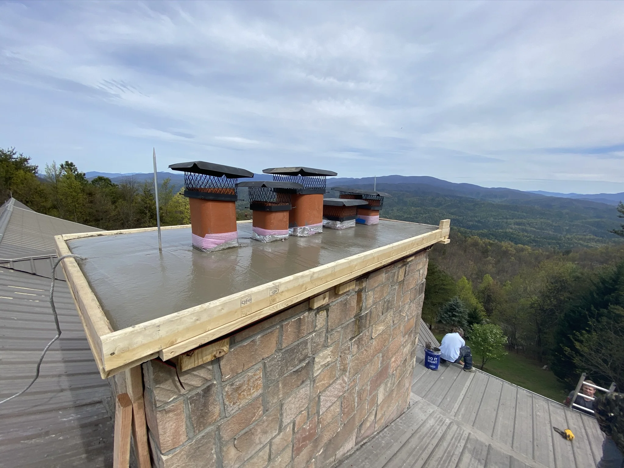 Masonry chimney repairs to stop deterioration