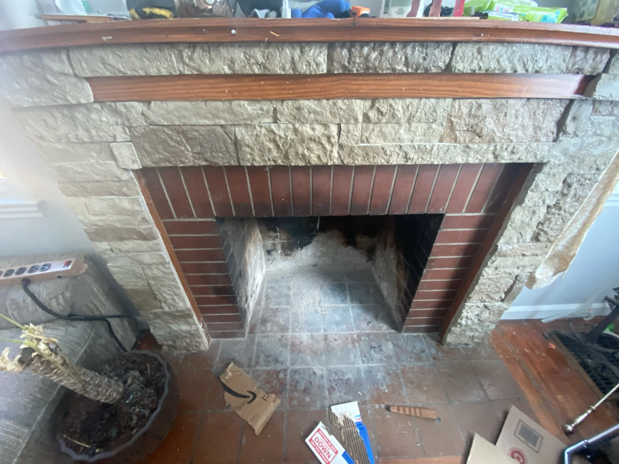 Fireplace repair and firebox restoration