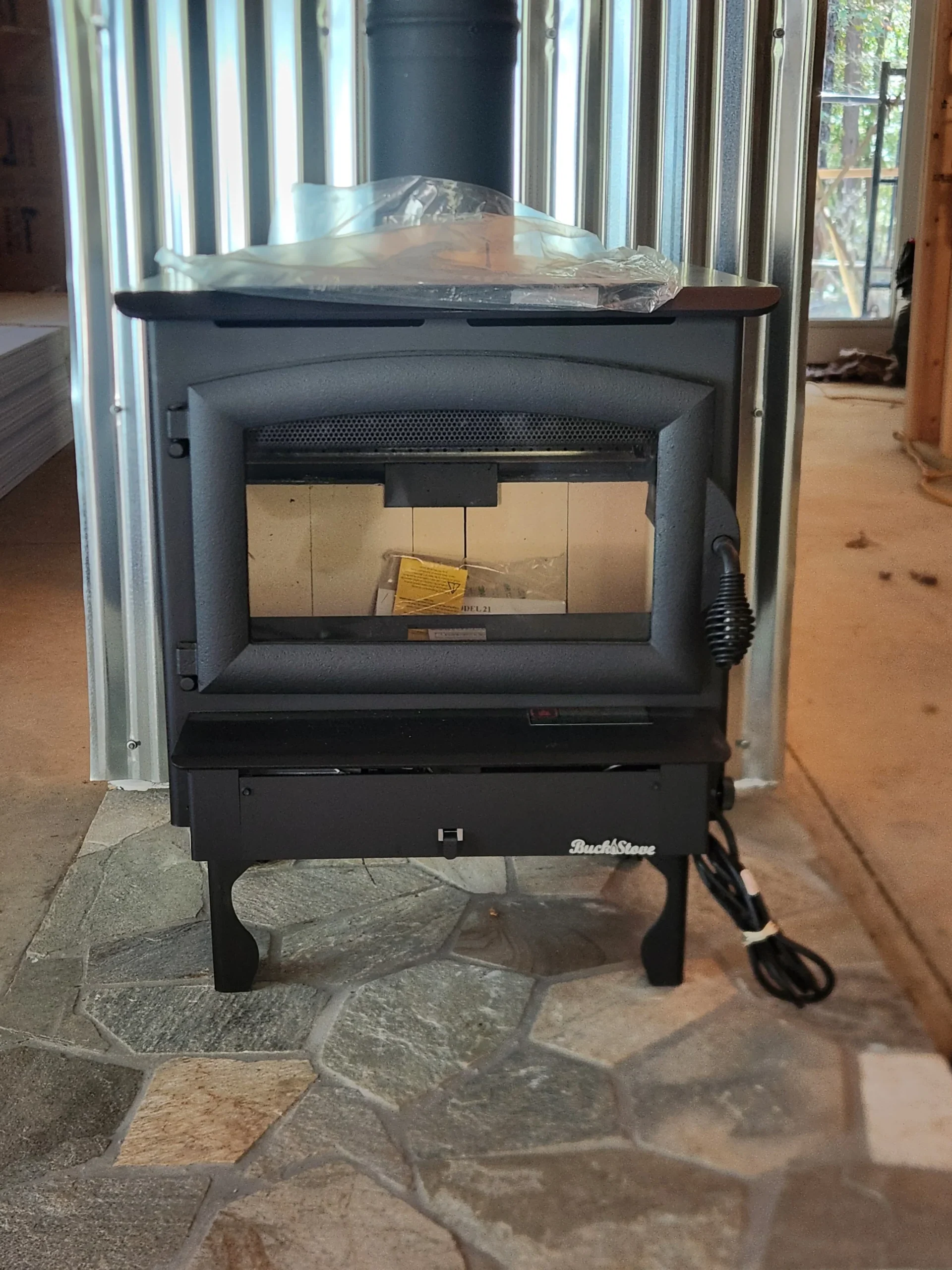 Wood stove clearances and hearth protection